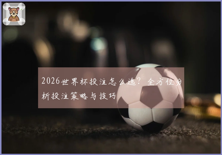 2026世界杯投注怎么选？全方位分析投注策略与技巧